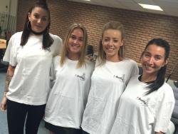 F-Buddy Support Team in their T-Shirts F-Buddy Support Team in their T-Shirts